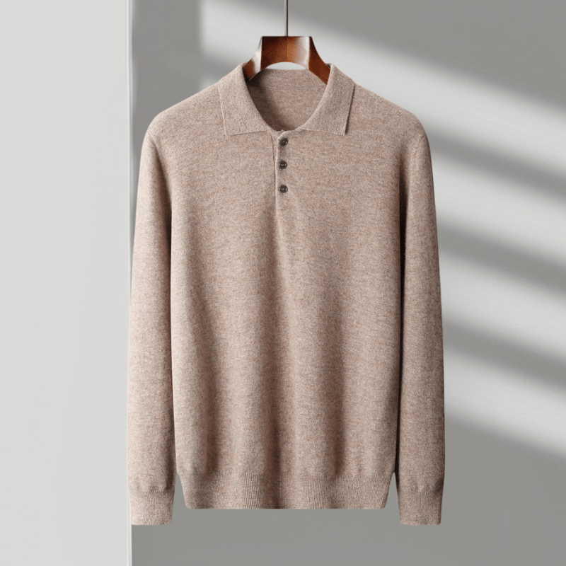 Theo – Wool Knit Polo - Hilltop Nord