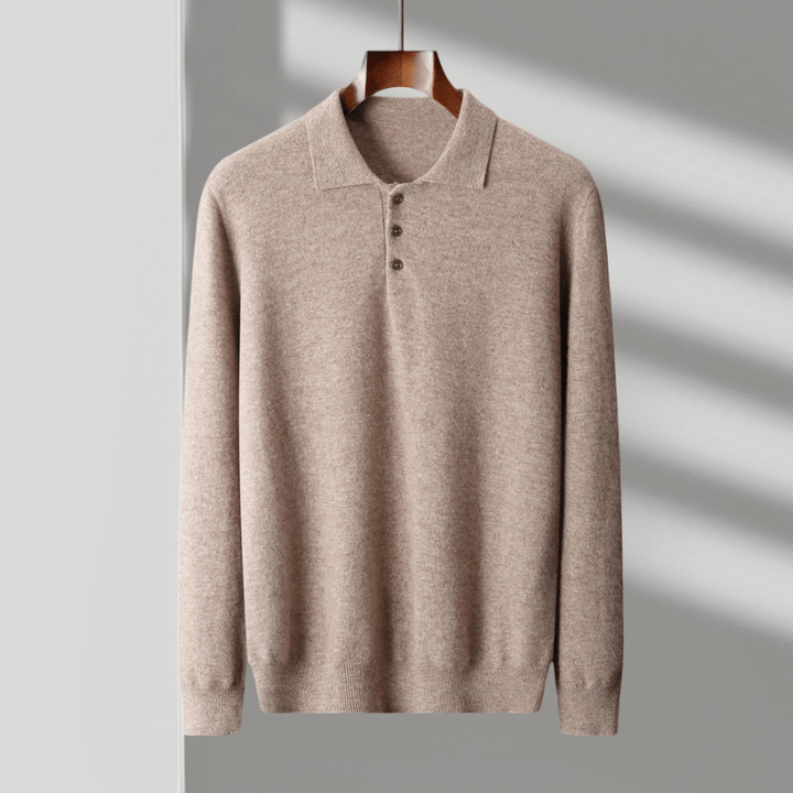 Theo – Wool Knit Polo - Hilltop Nord