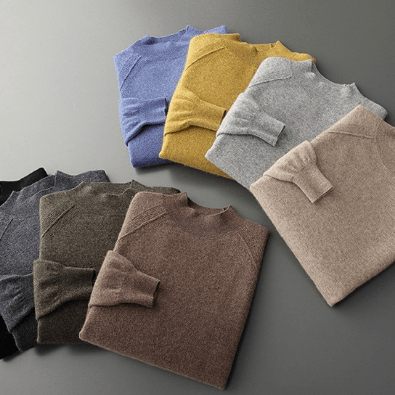 Rowan – Cashmere Wool Mock Neck Sweater - Hilltop Nord