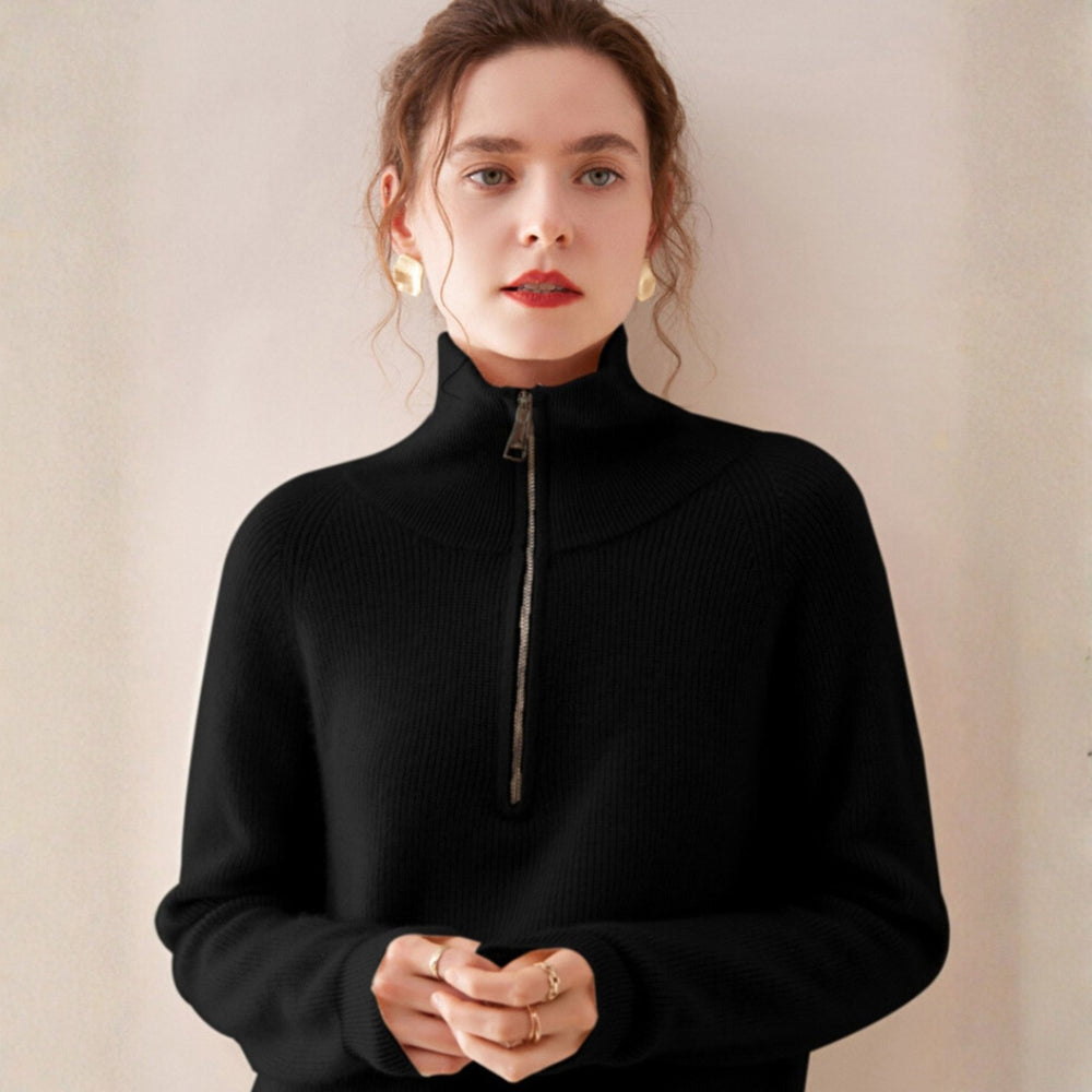 Willowblend – Wool Quarter - Zip Sweater - Hilltop Nord