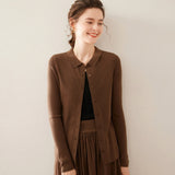 Baythread – Mulberry Silk Collared Cardigan - Hilltop Nord