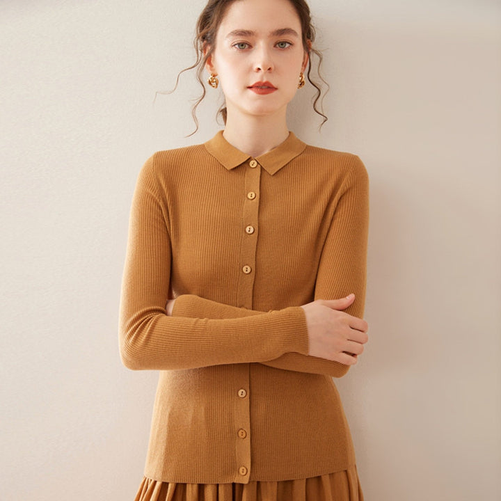 Baythread – Mulberry Silk Collared Cardigan - Hilltop Nord