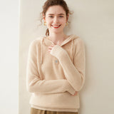 Loomhaven – Cashmere Wool Hooded Cardigan - Hilltop Nord