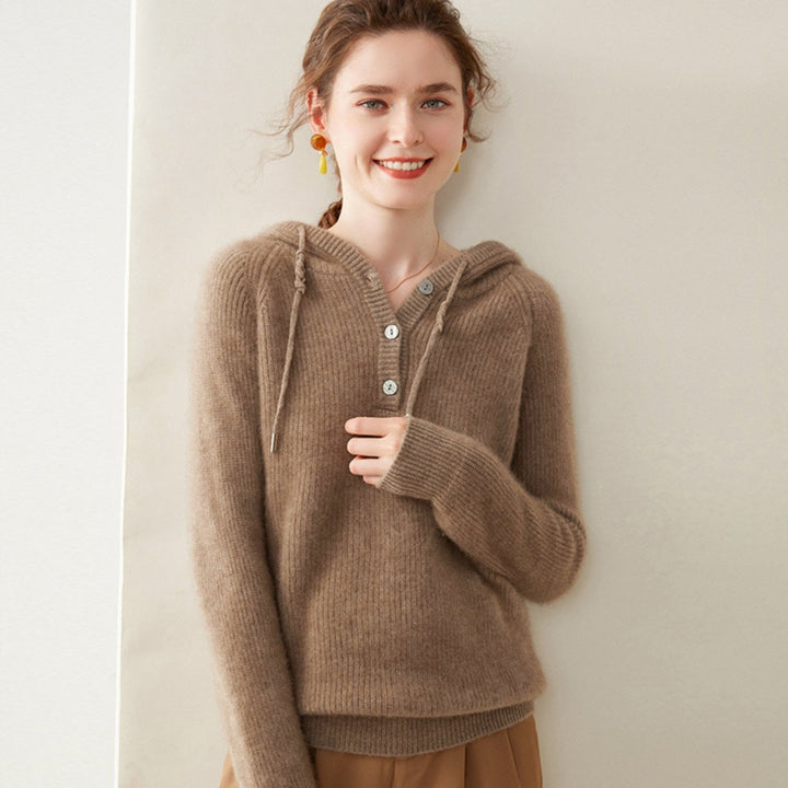 Loomhaven – Cashmere Wool Hooded Cardigan - Hilltop Nord