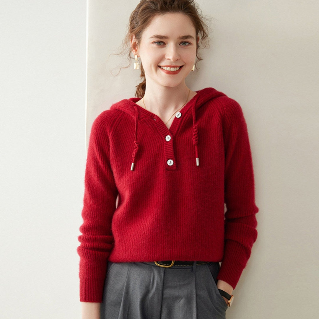 Loomhaven – Cashmere Wool Hooded Cardigan - Hilltop Nord