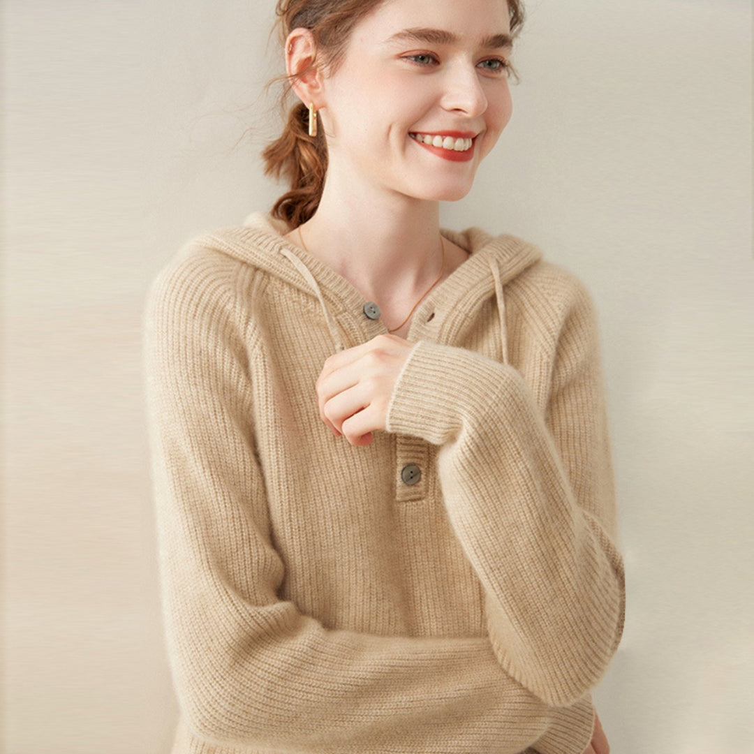 Loomhaven – Cashmere Wool Hooded Cardigan - Hilltop Nord