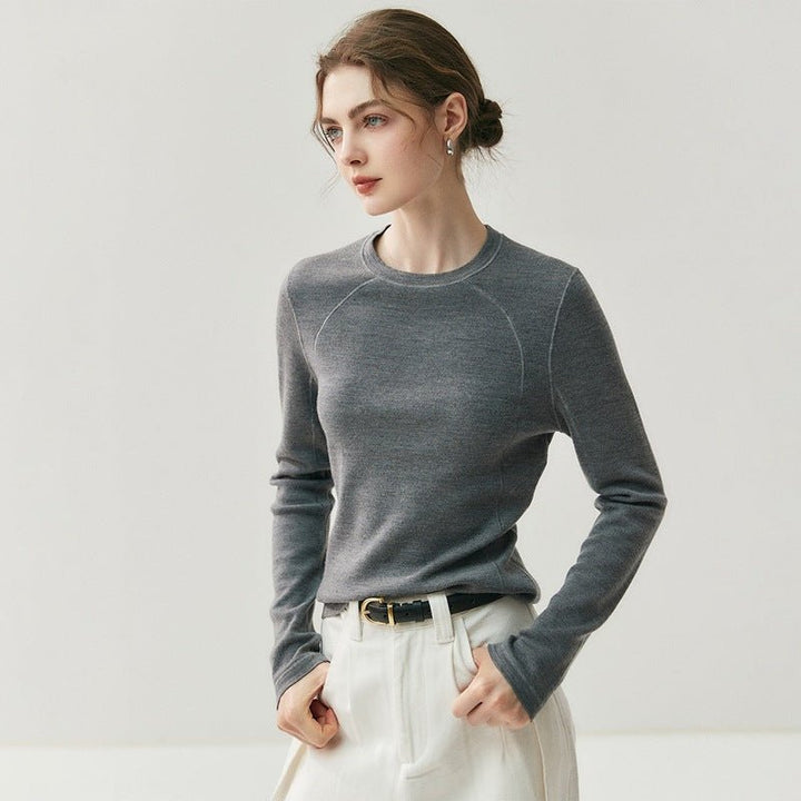 Brooklane – Wool Long - Sleeve Top - Hilltop Nord