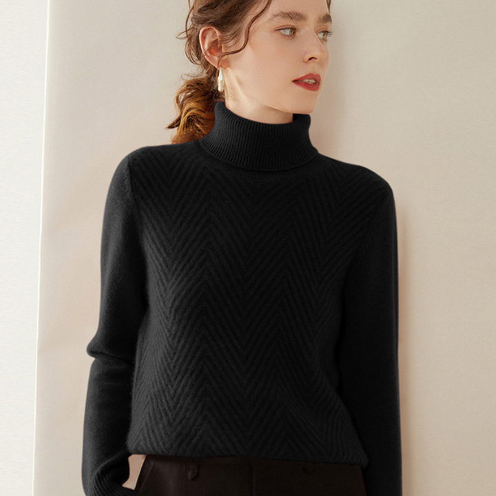 Arlo - Cashmere Wool Mock Neck Sweater