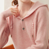 Loomhaven – Cashmere Wool Hooded Cardigan - Hilltop Nord