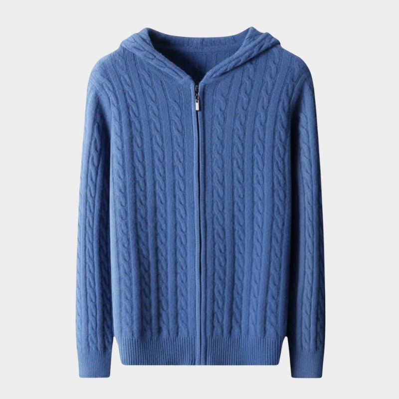 Bayridge - Cashmere Wool Cable Knit Hoodie - Hilltop Nord
