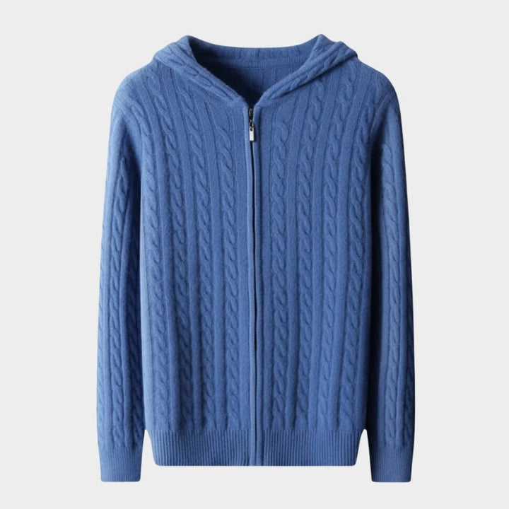 Bayridge - Cashmere Wool Cable Knit Hoodie - Hilltop Nord