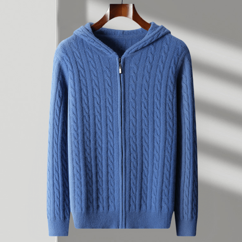 Bayridge - Cashmere Wool Cable Knit Hoodie - Hilltop Nord