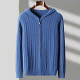 Bayridge - Cashmere Wool Cable Knit Hoodie - Hilltop Nord