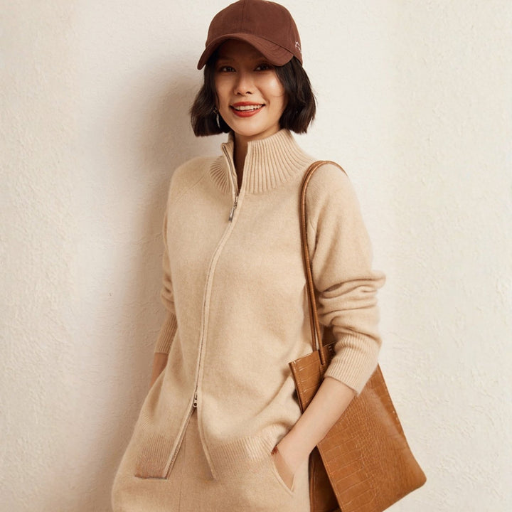 Crestflow – Cashmere Wool Zip Cardigan - Hilltop Nord