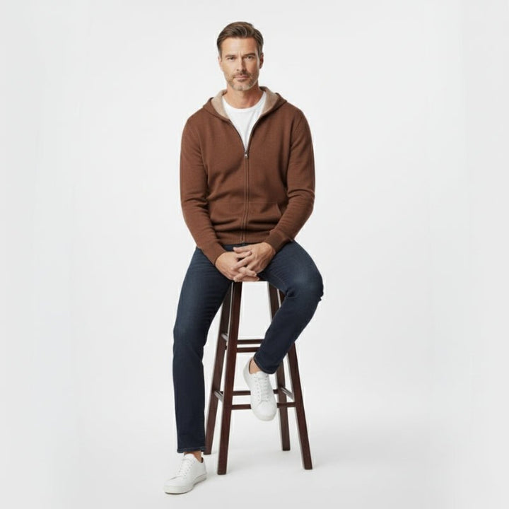 Atlas – Cashmere Wool Zip Hoodie - Hilltop Nord