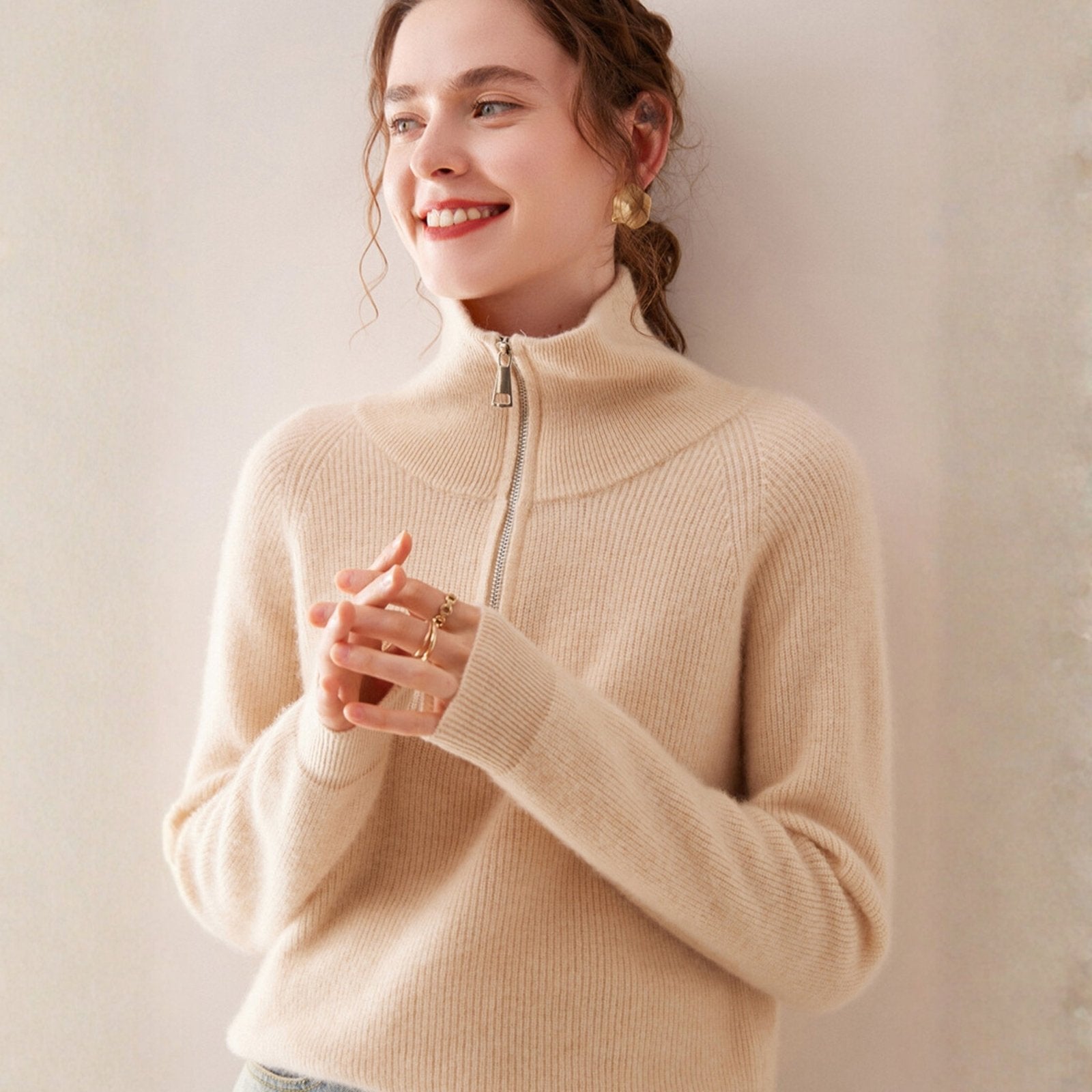 Willowblend – Wool Quarter - Zip Sweater - Hilltop Nord