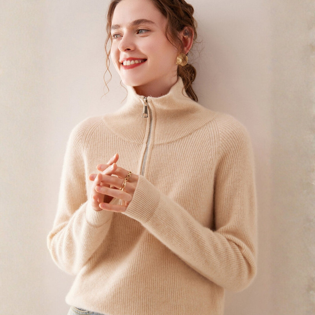 Willowblend – Wool Quarter - Zip Sweater - Hilltop Nord