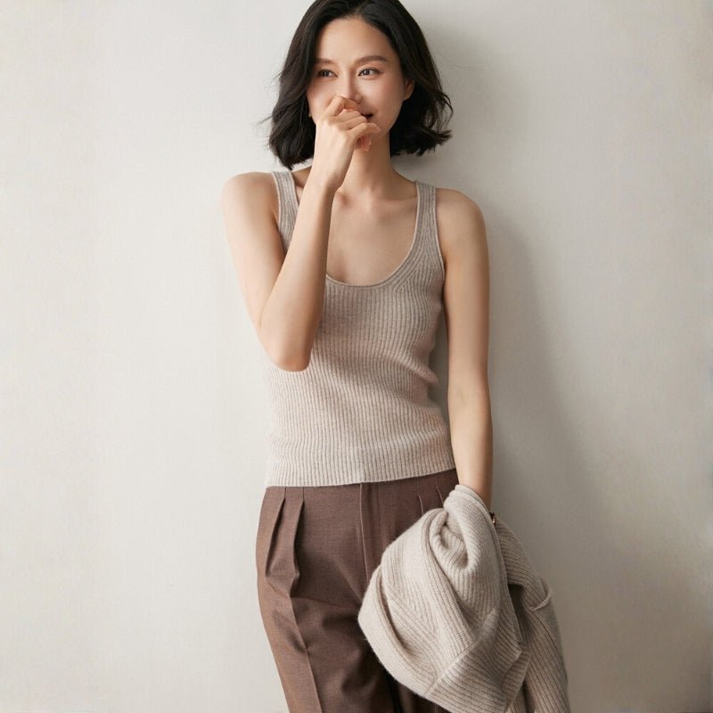 Fiona – Cashmere Wool Tank Top - Hilltop Nord