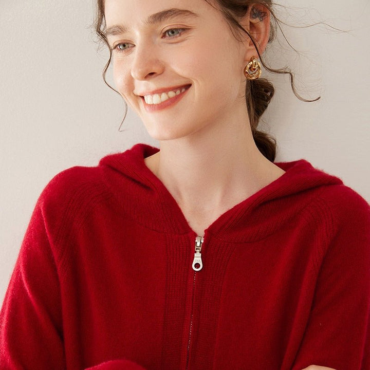 Selin – Cashmere Zip - Up Hoodie - Hilltop Nord