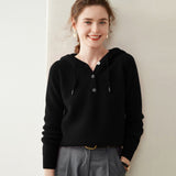 Loomhaven – Cashmere Wool Hooded Cardigan - Hilltop Nord