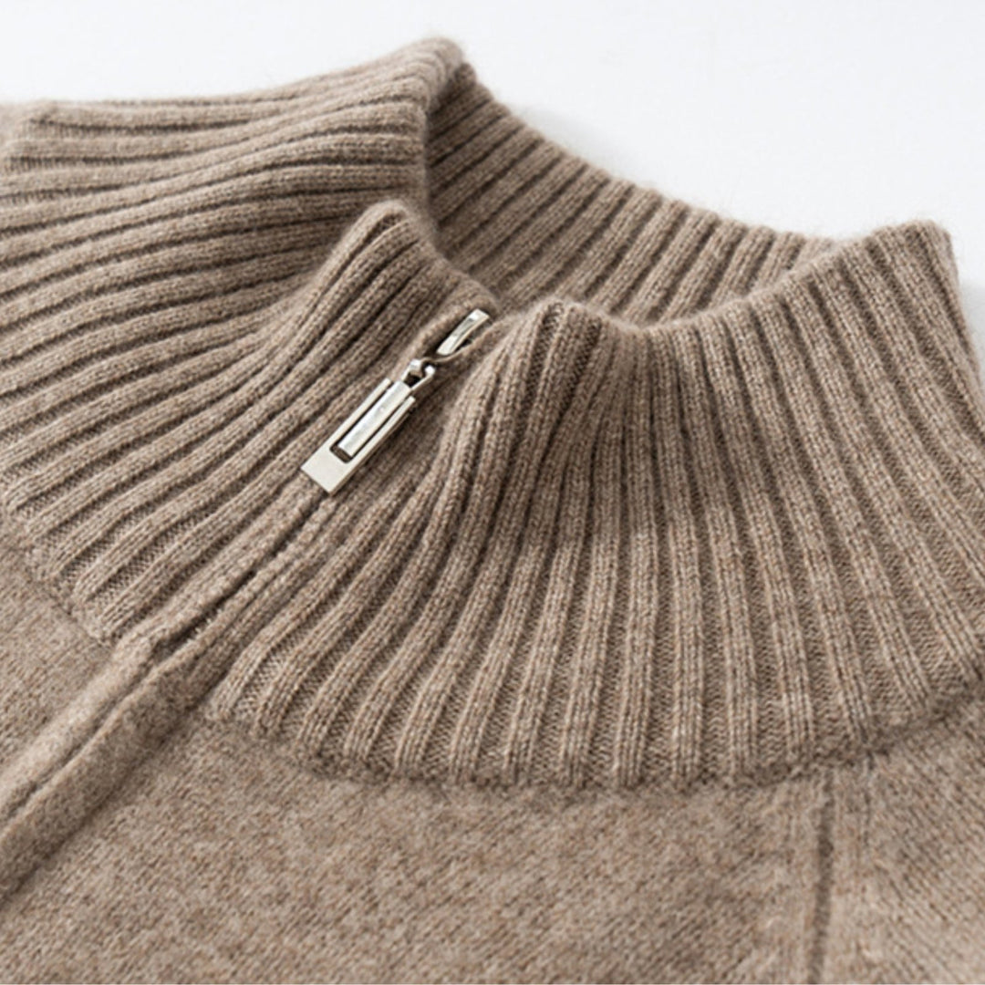 Crestflow – Cashmere Wool Zip Cardigan - Hilltop Nord