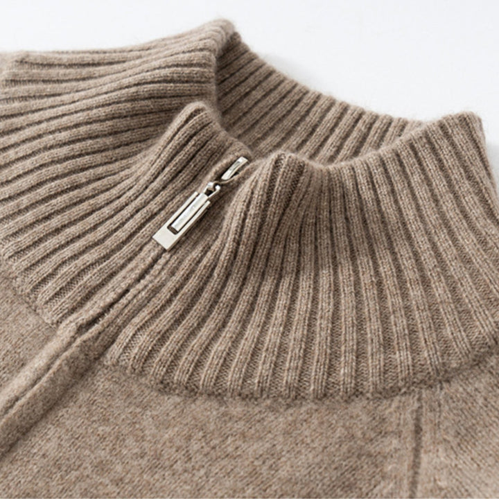 Crestflow – Cashmere Wool Zip Cardigan - Hilltop Nord