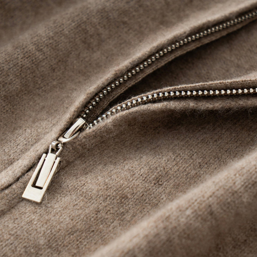 Crestflow – Cashmere Wool Zip Cardigan - Hilltop Nord