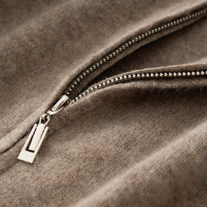 Crestflow – Cashmere Wool Zip Cardigan - Hilltop Nord