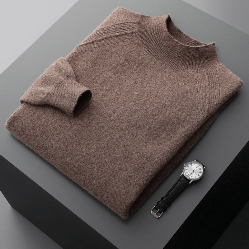 Rowan – Cashmere Wool Mock Neck Sweater - Hilltop Nord