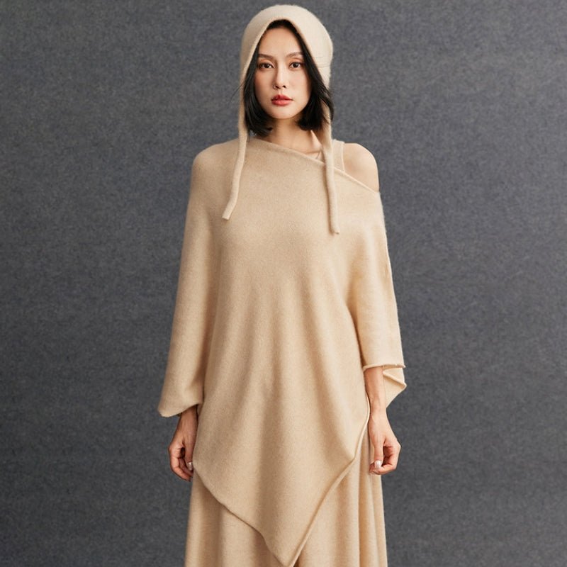 Snowfield – Cashmere Wool Poncho - Hilltop Nord