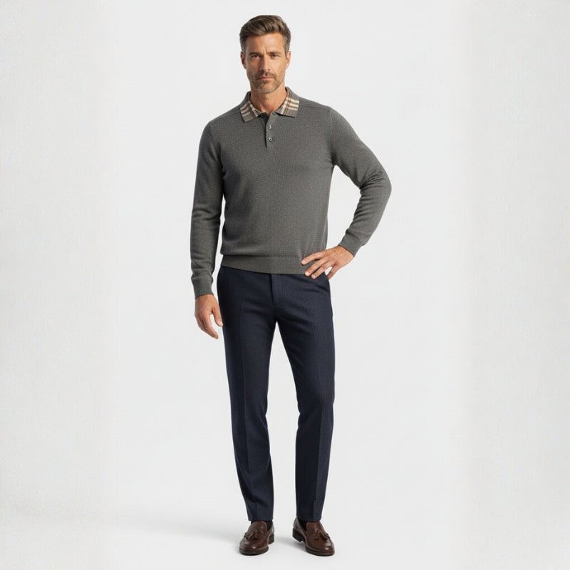 Barron – Wool Polo Sweater - Hilltop Nord