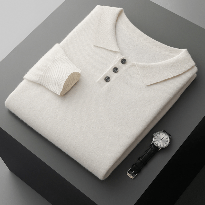 Theo – Wool Knit Polo - Hilltop Nord