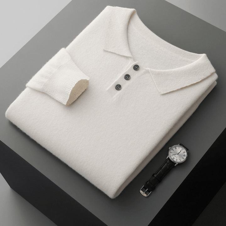 Theo – Wool Knit Polo - Hilltop Nord