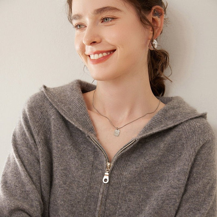 Selin – Cashmere Zip - Up Hoodie - Hilltop Nord