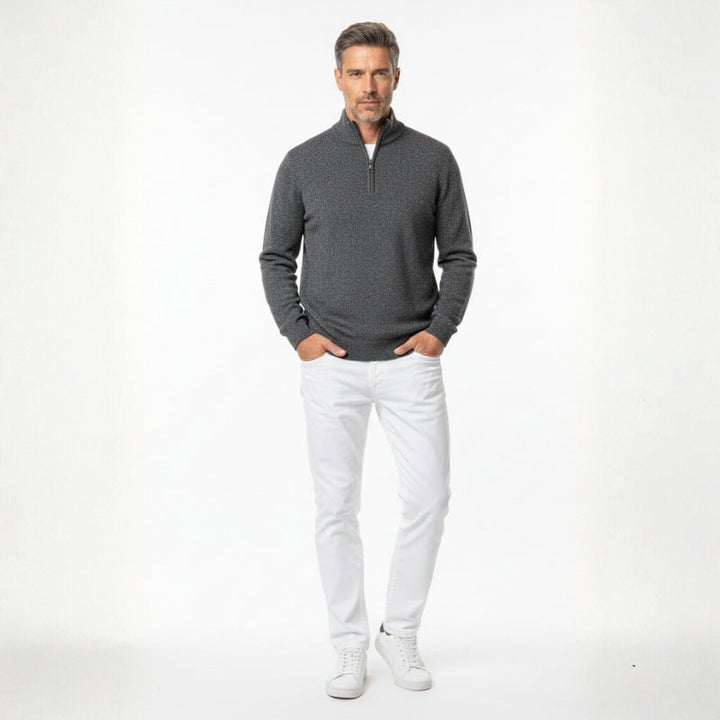 Stellan – Wool Half - Zip Sweater - Hilltop Nord