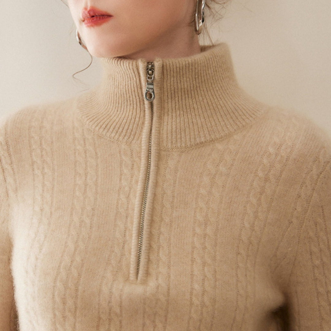 Flintknit – Cashmere Zip Sweater - Hilltop Nord