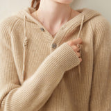 Loomhaven – Cashmere Wool Hooded Cardigan - Hilltop Nord