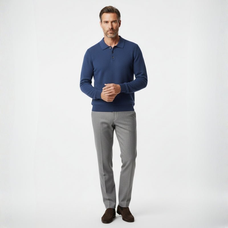 Orion – Cashmere Wool Knit Polo - Hilltop Nord