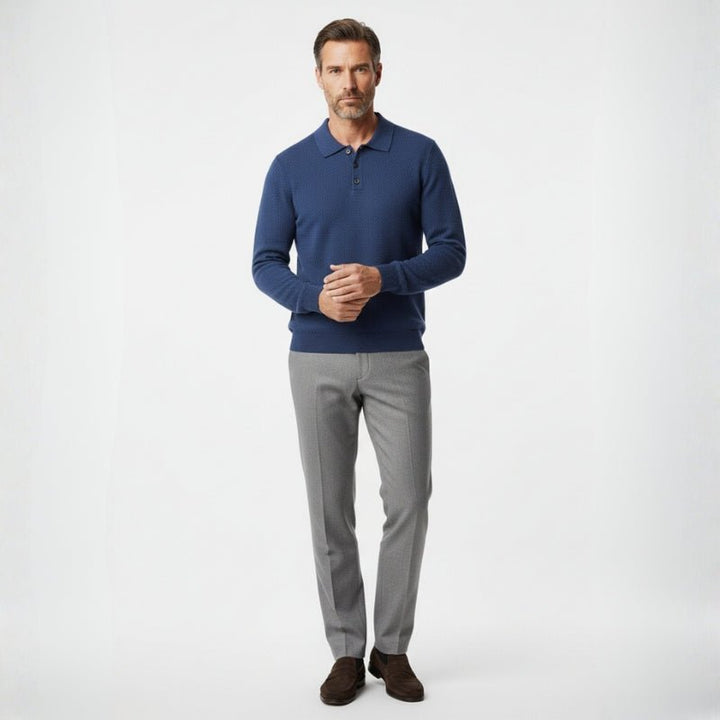 Orion – Cashmere Wool Knit Polo - Hilltop Nord