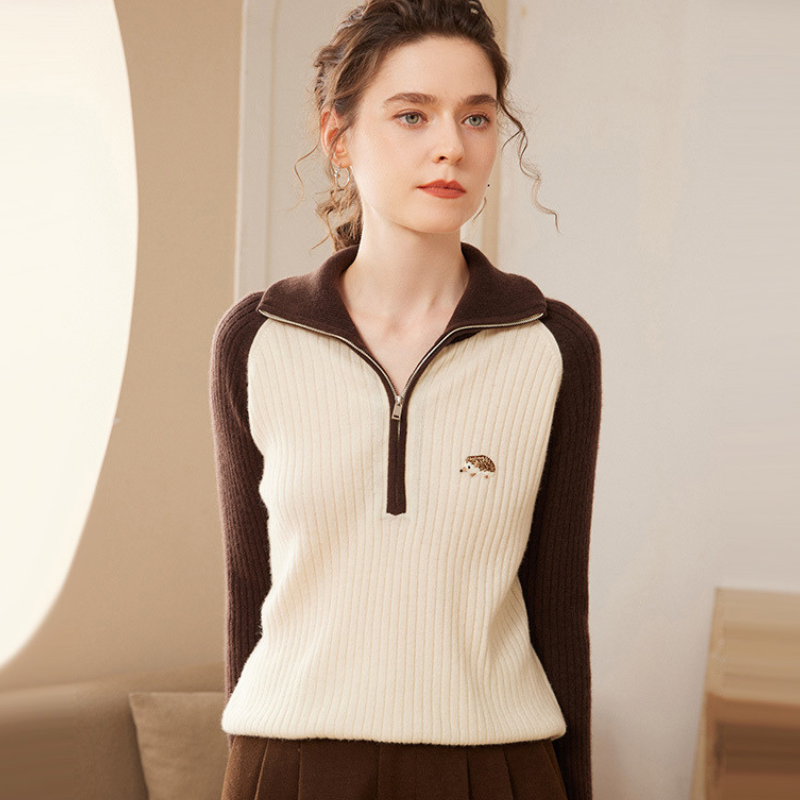 Sierra - Cashmere Wool Half-Zip Sweater
