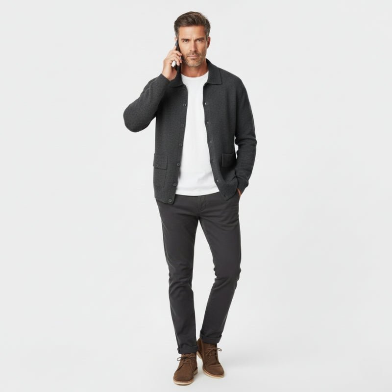 Hawthorne - Wool Button - Up Cardigan - Hilltop Nord