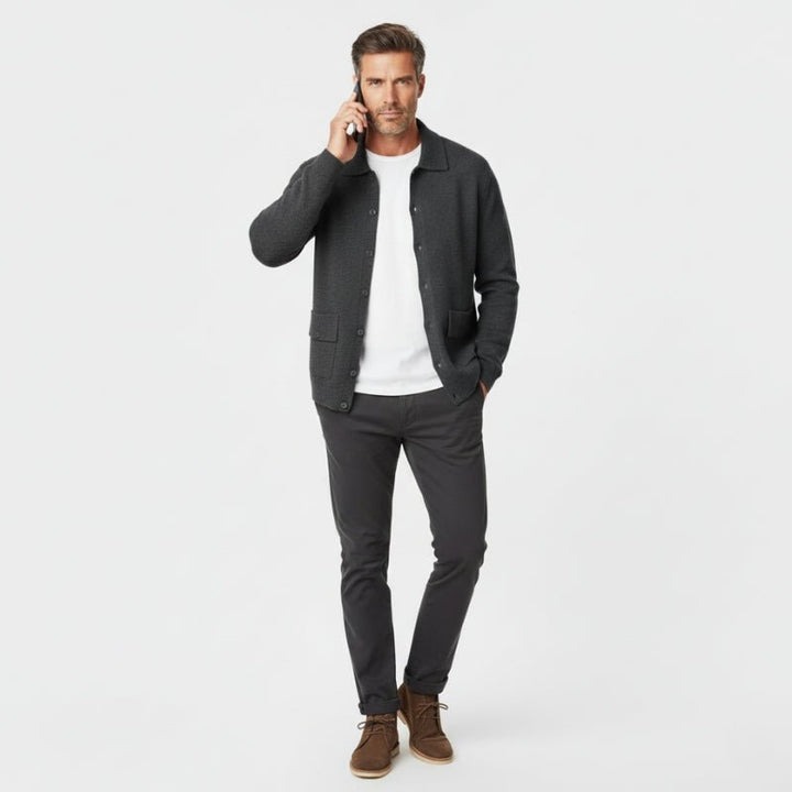 Hawthorne - Wool Button - Up Cardigan - Hilltop Nord