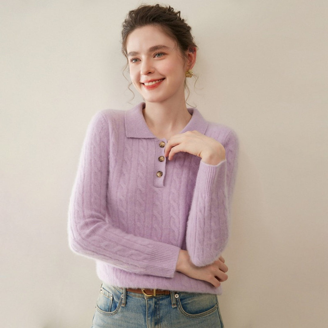 Mistloom – Cashmere Polo Sweater - Hilltop Nord