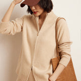 Crestflow – Cashmere Wool Zip Cardigan - Hilltop Nord