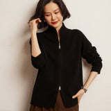 Crestflow – Cashmere Wool Zip Cardigan - Hilltop Nord