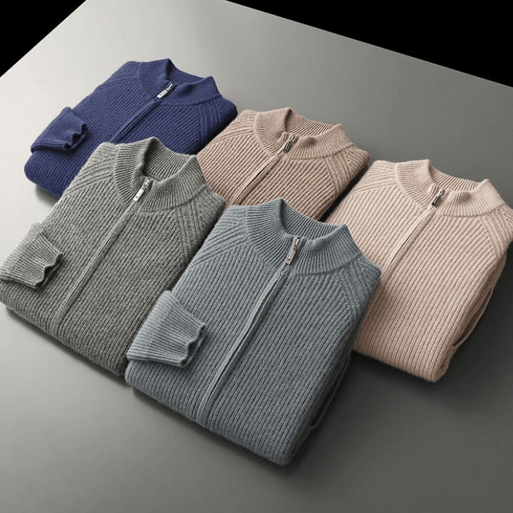 Northwood - Cashmere Wool Ribbed Jacket - Hilltop Nord