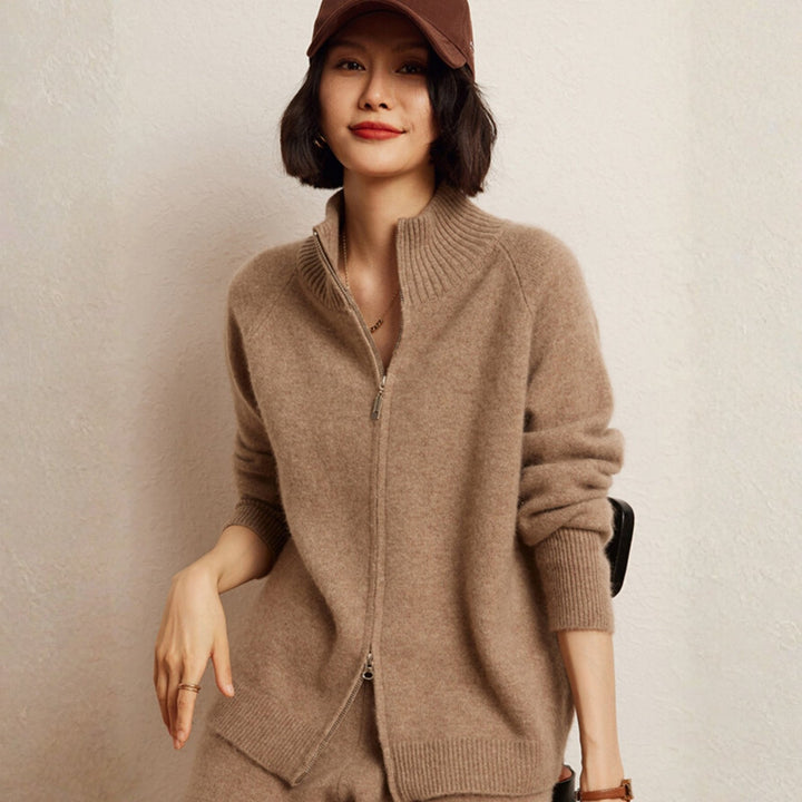 Crestflow – Cashmere Wool Zip Cardigan - Hilltop Nord