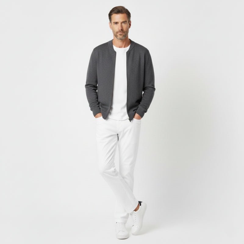 Dunley – Cashmere Wool Zip - Up Jacket - Hilltop Nord