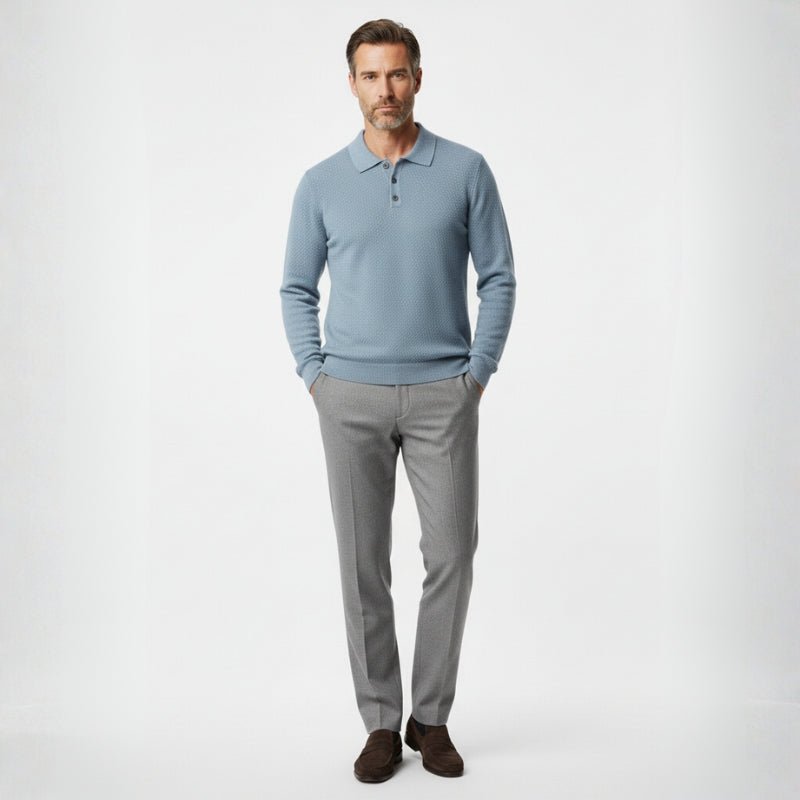 Orion – Cashmere Wool Knit Polo - Hilltop Nord