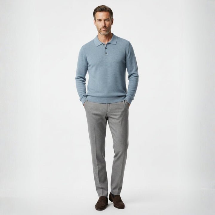 Orion – Cashmere Wool Knit Polo - Hilltop Nord